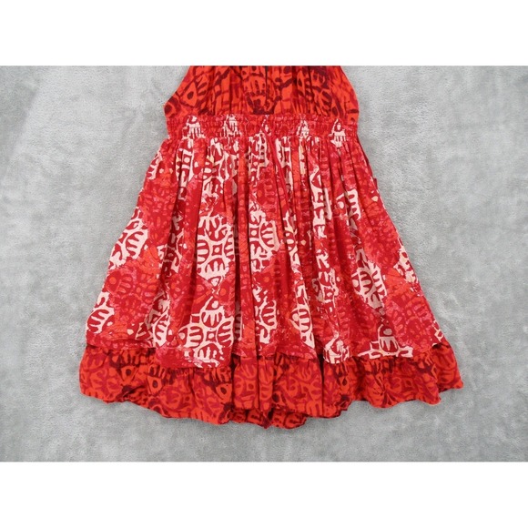 Free People Dress Medium Beach Day Bohemian Beach Resort Keyhole Backless Tassel - Picture 4 of 14